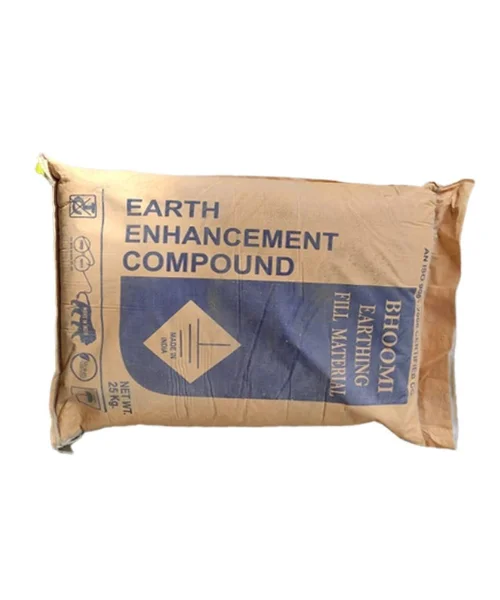 Earthing bag system for stable ground connection in difficult soil.